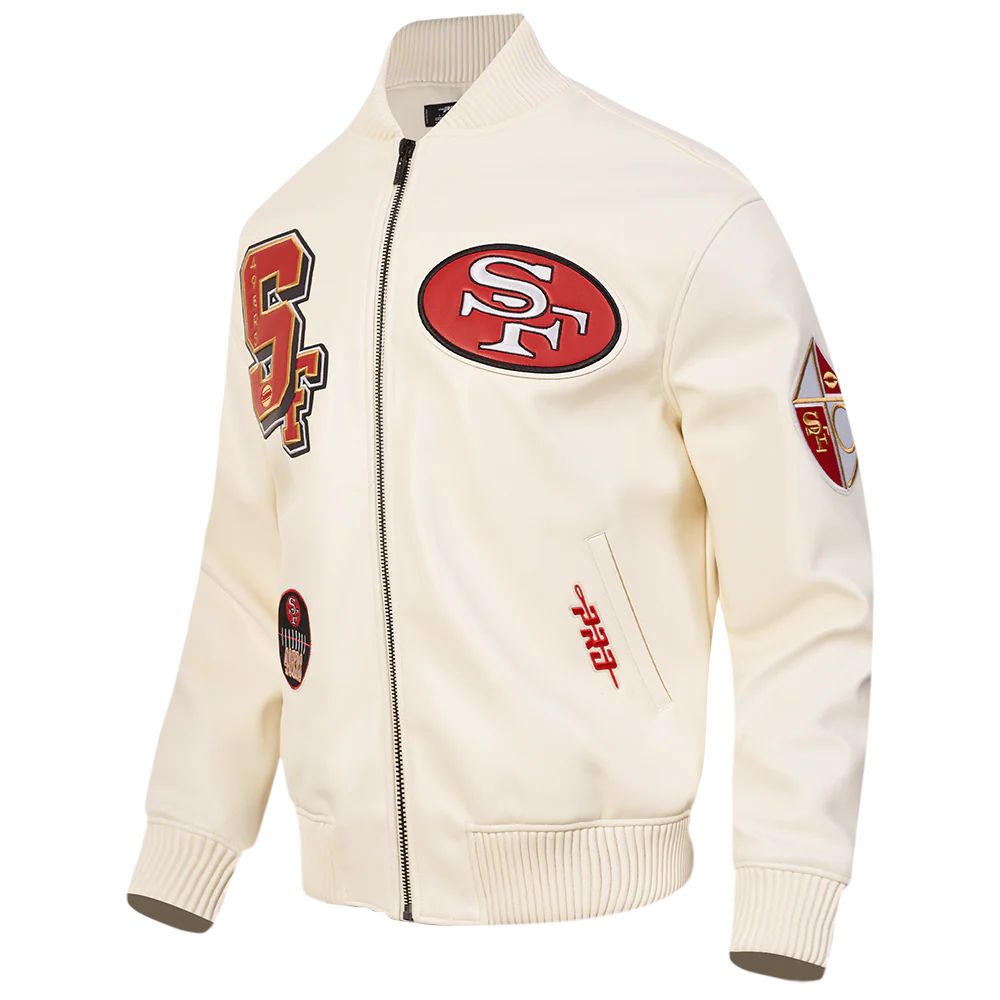 NFL SAN FRANCISCO 49ERS BEST OF MEN'S LEATHER VARSITY JACKET
