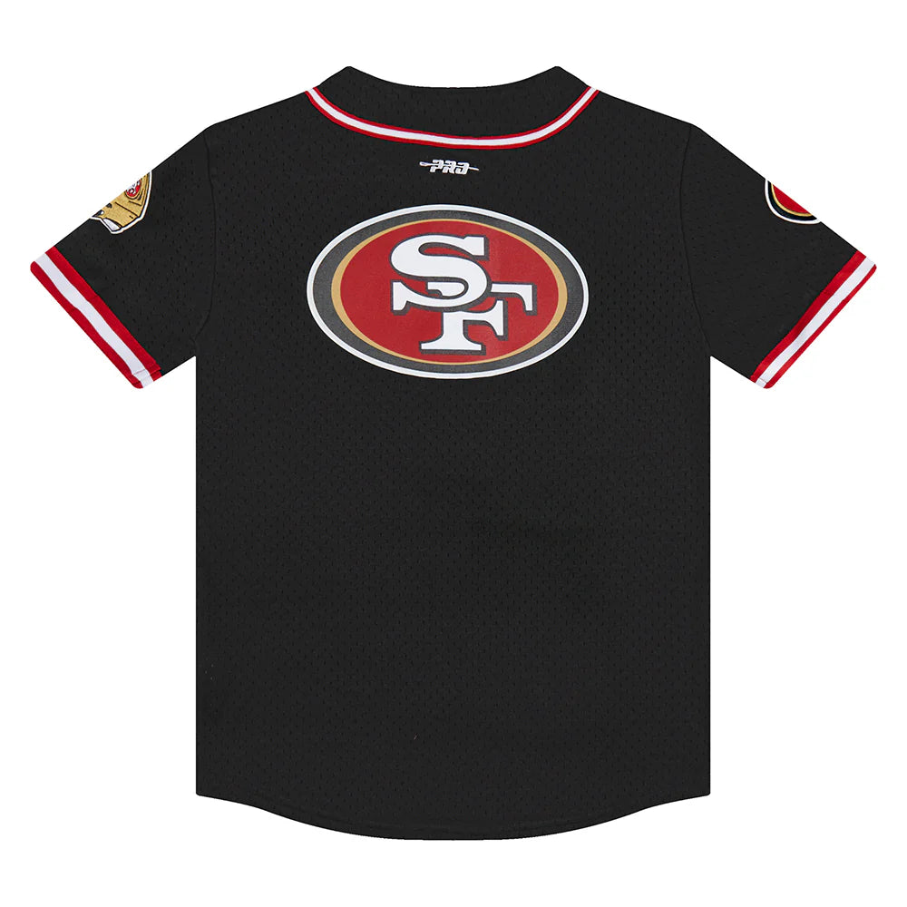 NFL SAN FRANCISCO 49ERS CLASSIC BIG BOYS MESH BUTTON DOWN SHIRT