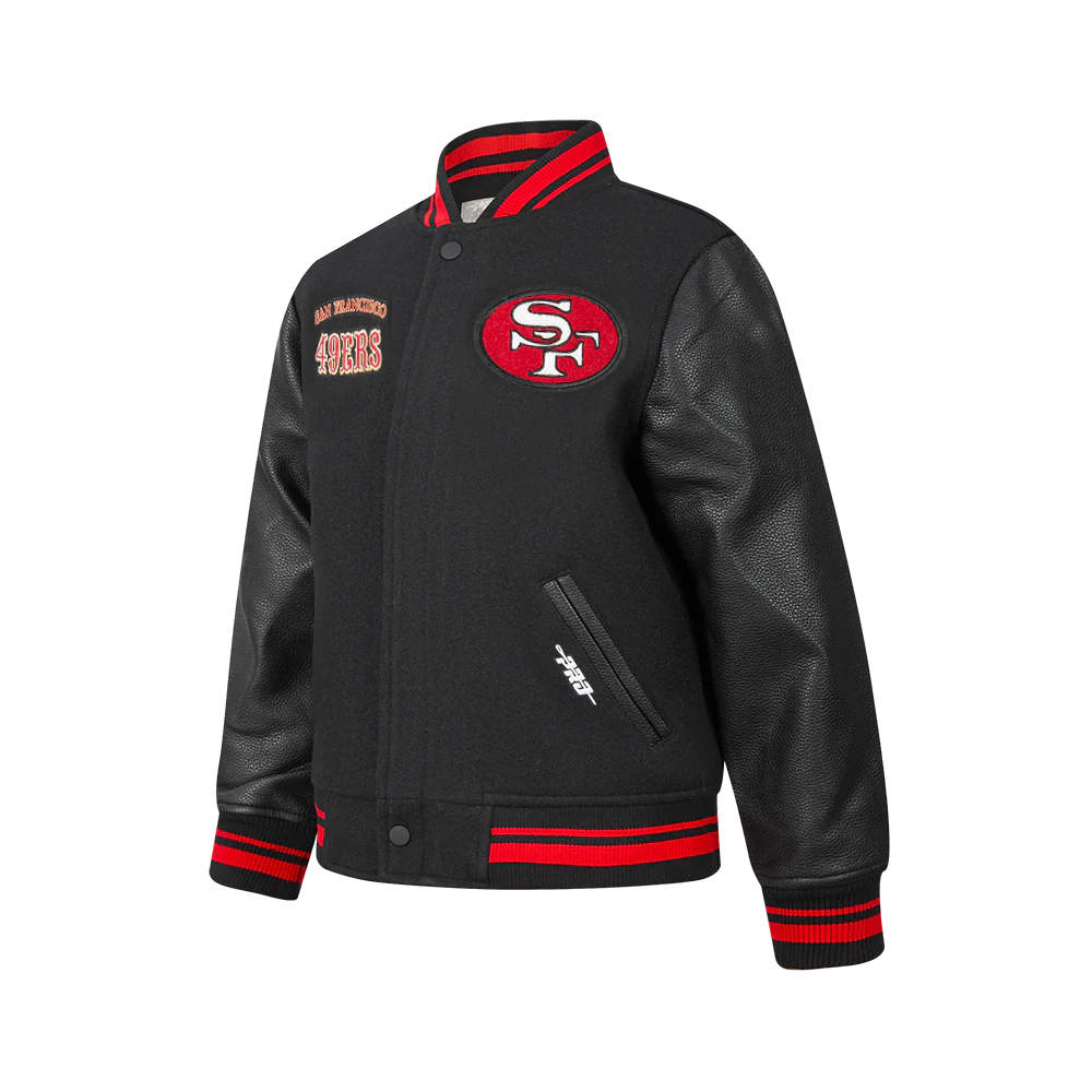 NFL SAN FRANCISCO 49ERS RETRO CLASSIC BIG BOYS RIB WOOL VARSITY JACKET