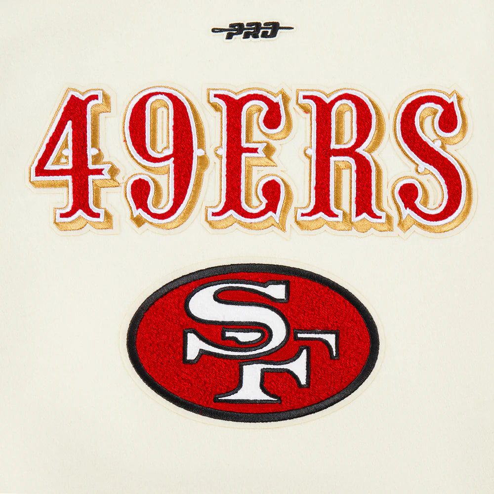 NFL SAN FRANCISCO 49ERS RETRO CLASSIC BIG BOYS RIB WOOL VARSITY JACKET