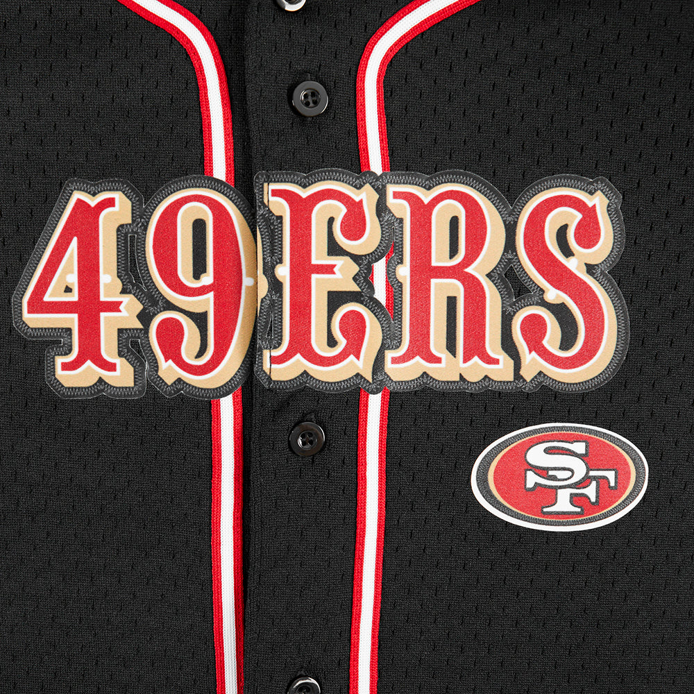 NFL SAN FRANCISCO 49ERS CLASSIC LITTLE BOYS MESH BUTTON DOWN SHIRT