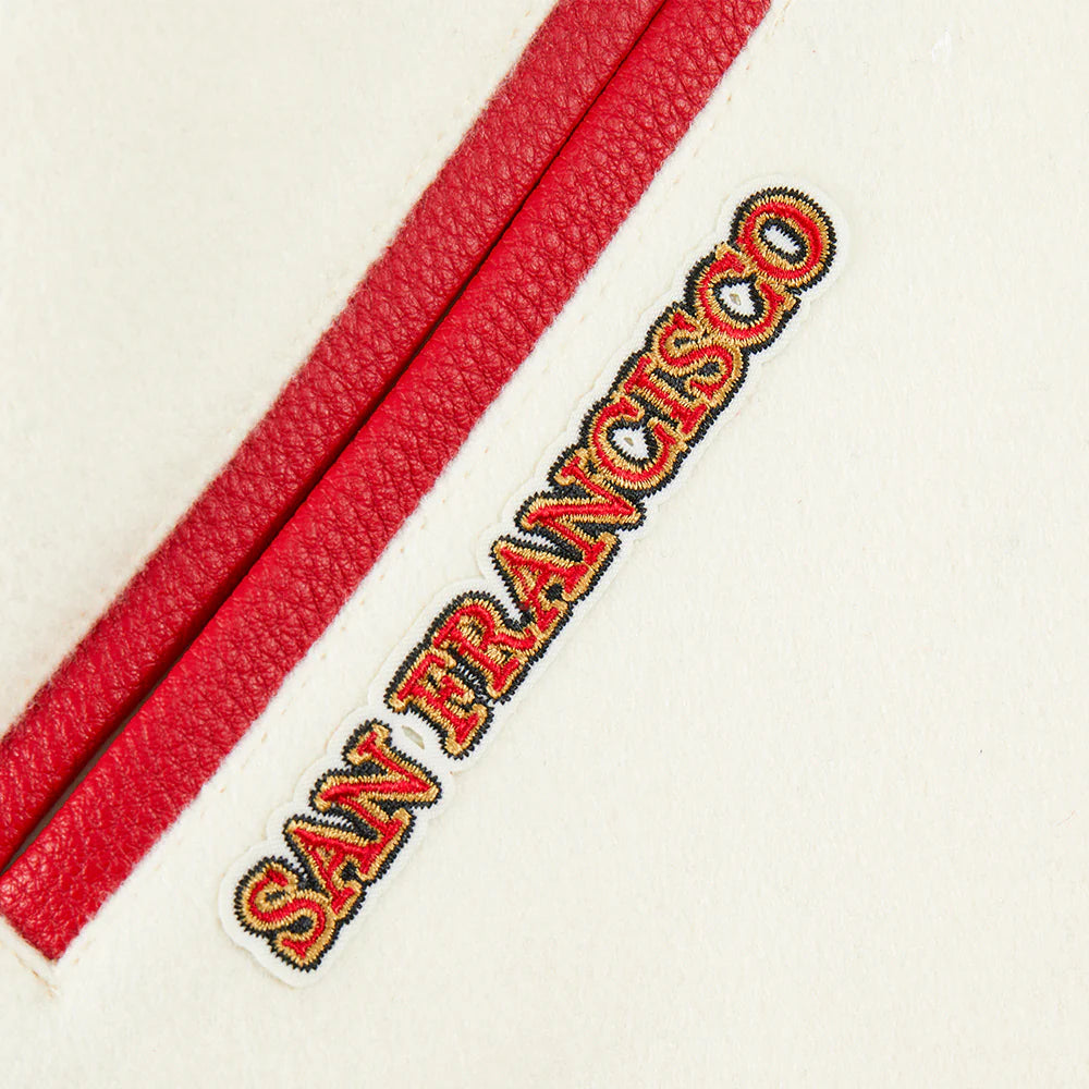 NFL SAN FRANCISCO 49ERS RETRO CLASSIC LITTLE BOYS RIB WOOL VARSITY JACKET