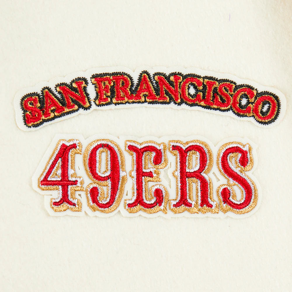 NFL SAN FRANCISCO 49ERS RETRO CLASSIC LITTLE BOYS RIB WOOL VARSITY JACKET