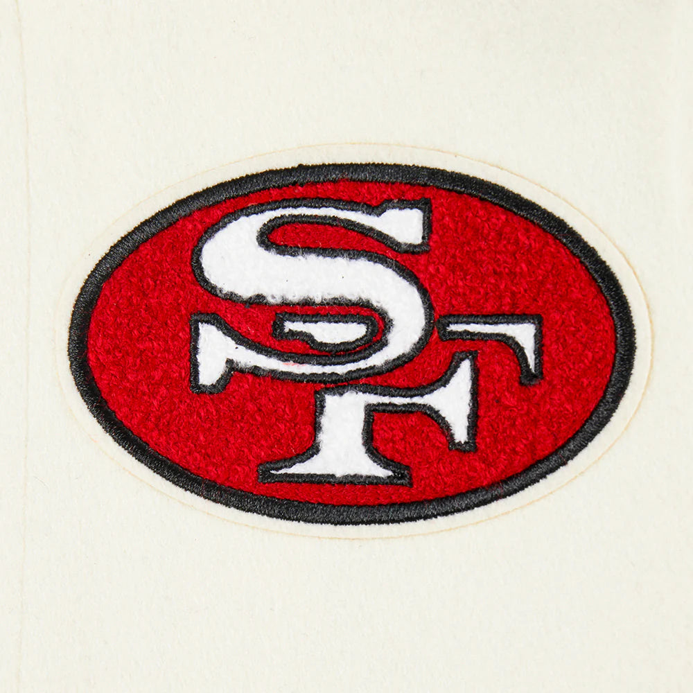 NFL SAN FRANCISCO 49ERS RETRO CLASSIC LITTLE BOYS RIB WOOL VARSITY JACKET