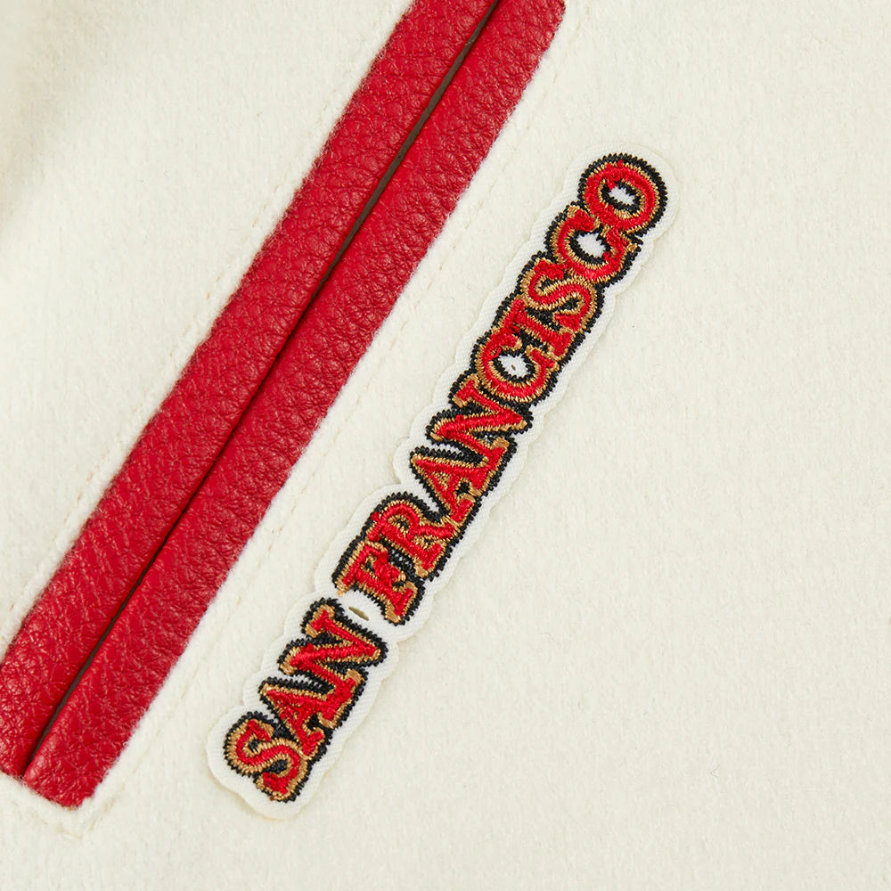 NFL SAN FRANCISCO 49ERS RETRO CLASSIC TODDLER BOYS RIB WOOL VARSITY JACKET