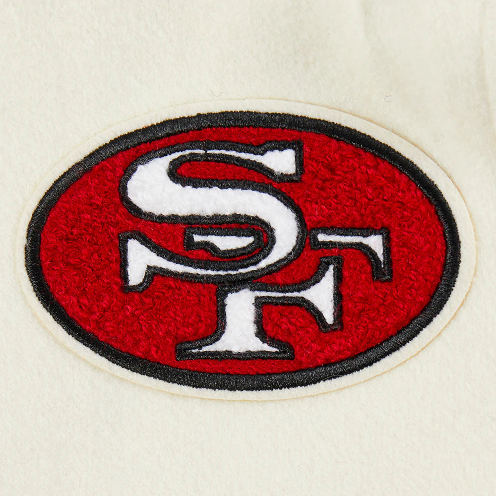 NFL SAN FRANCISCO 49ERS RETRO CLASSIC TODDLER BOYS RIB WOOL VARSITY JACKET