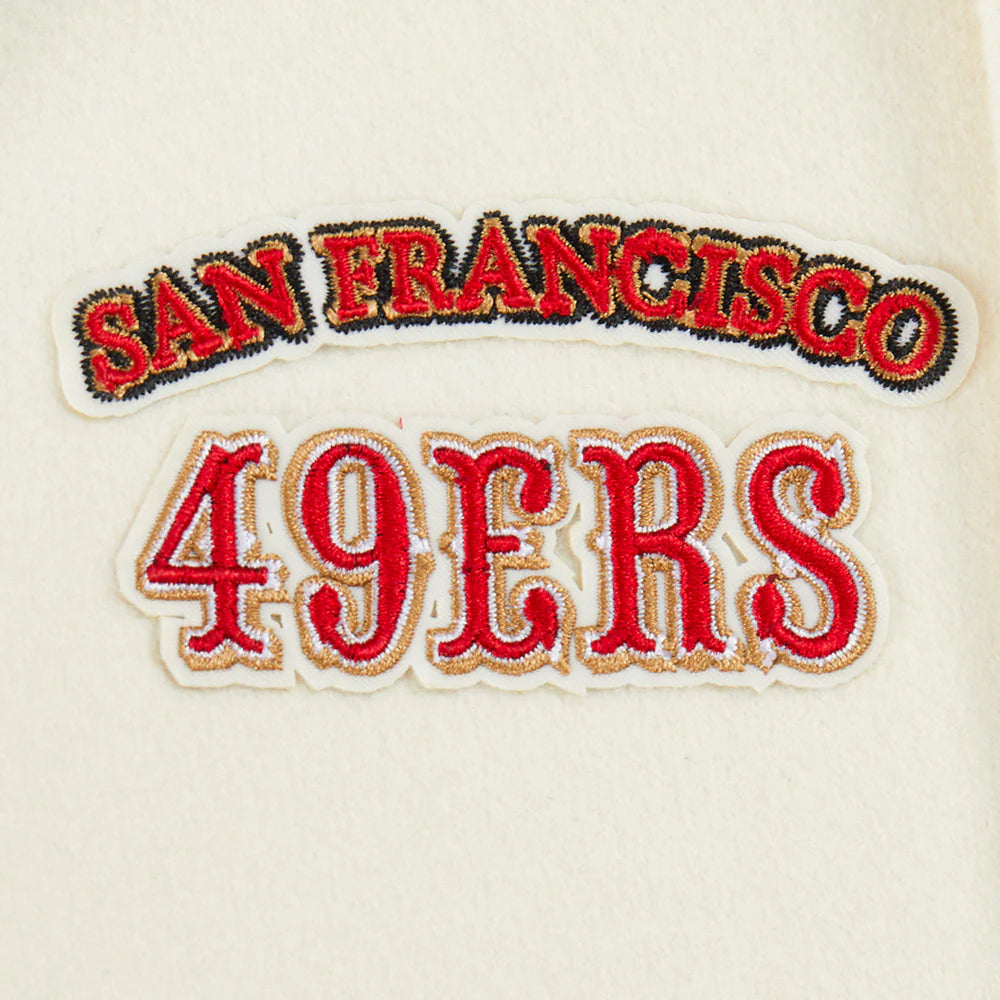 NFL SAN FRANCISCO 49ERS RETRO CLASSIC TODDLER BOYS RIB WOOL VARSITY JACKET