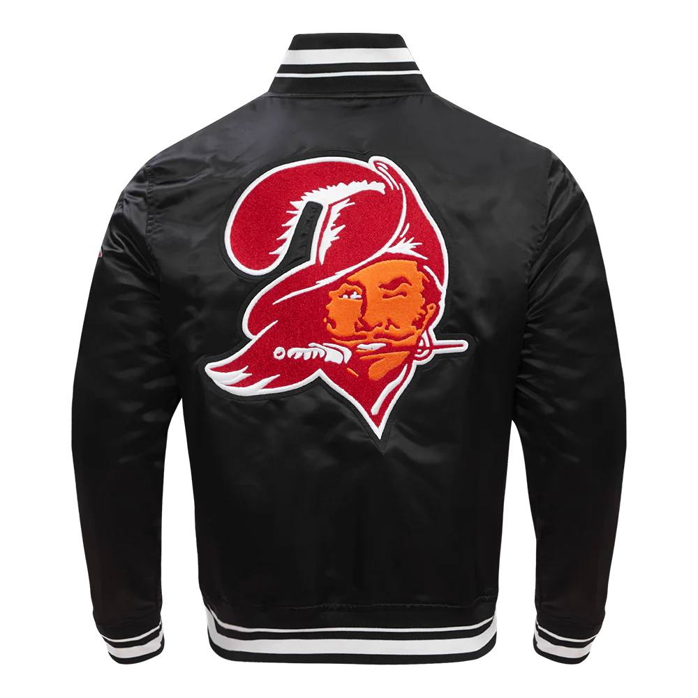 NFL TAMPA BAY BUCCANEERS RETRO CLASSIC MEN'S RIB SATIN JACKET