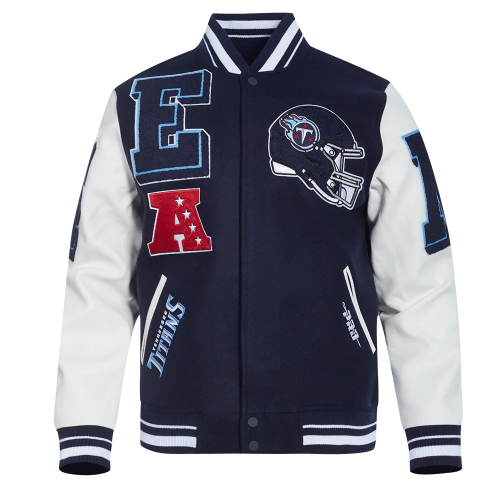 NFL TENNESSEE TITANS MASHUP MEN'S RIB WOOL VARSITY JACKET