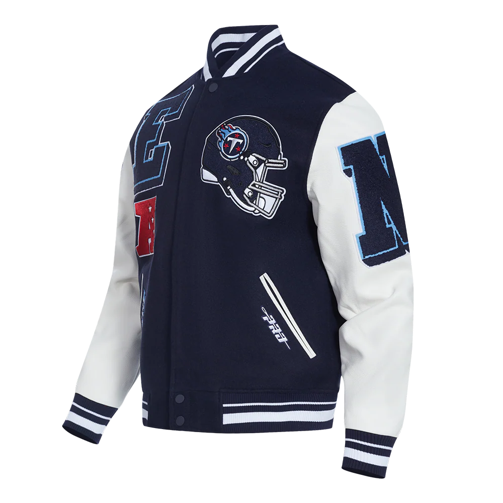 NFL TENNESSEE TITANS MASHUP MEN'S RIB WOOL VARSITY JACKET