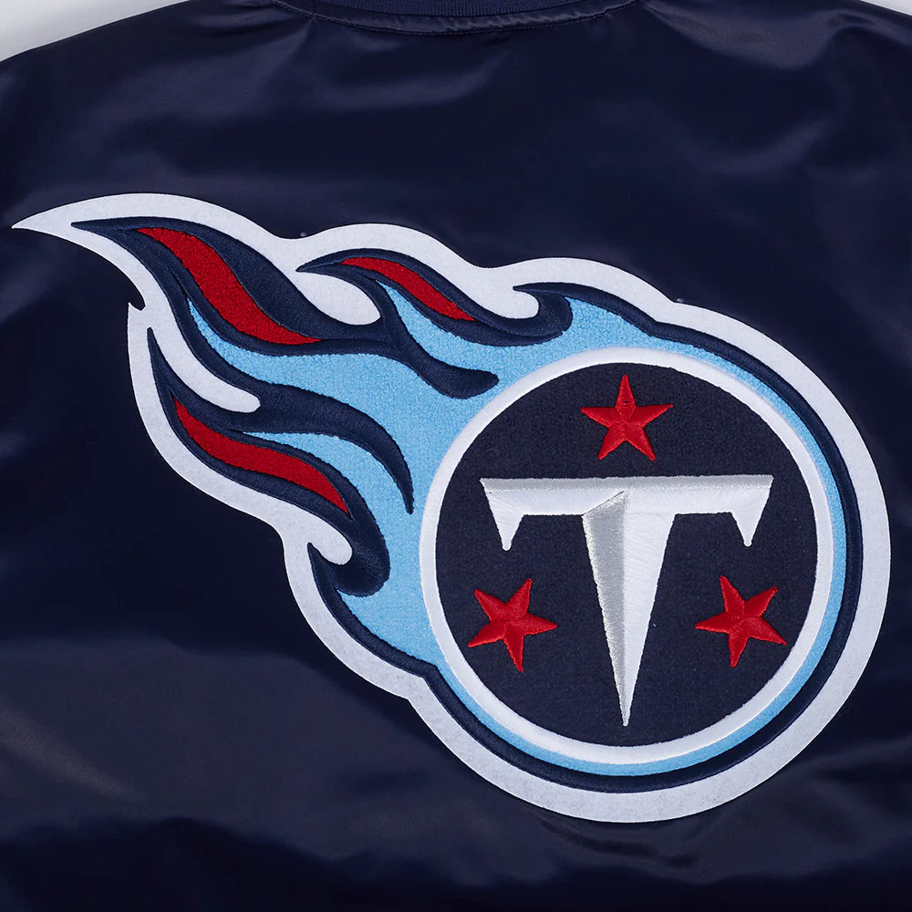NFL TENNESSEE TITANS MASHUP MEN'S RIB SATIN JACKET