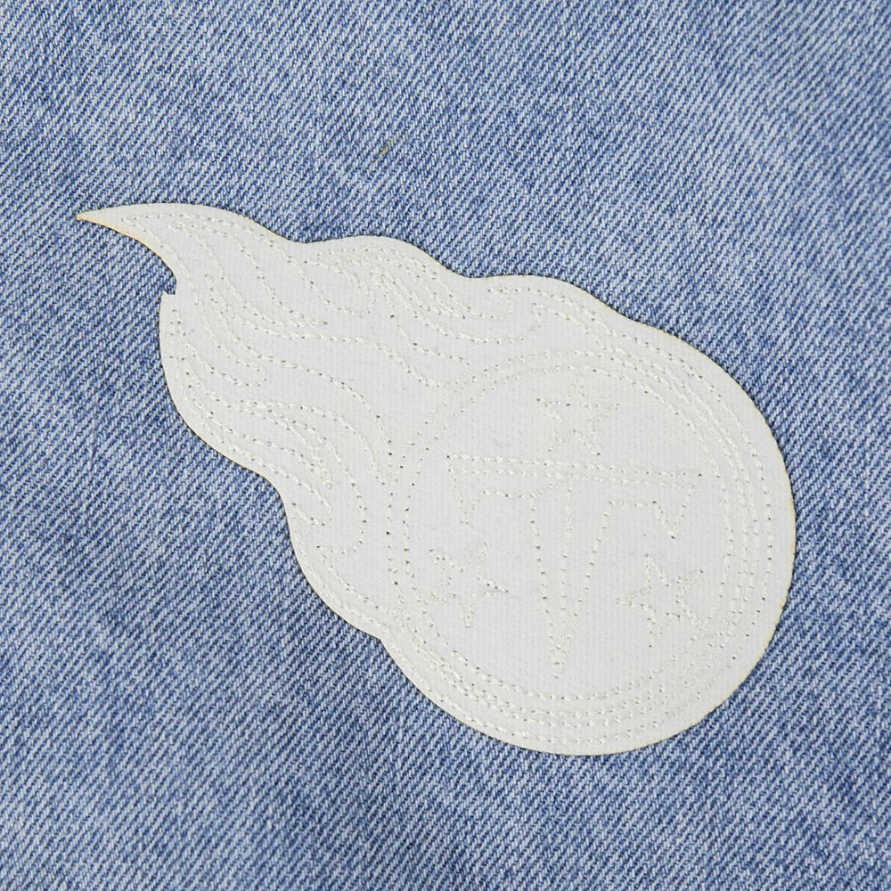 NFL TENNESSEE TITANS VARSITY BLUES WOMEN'S DENIM VARSITY JACKET