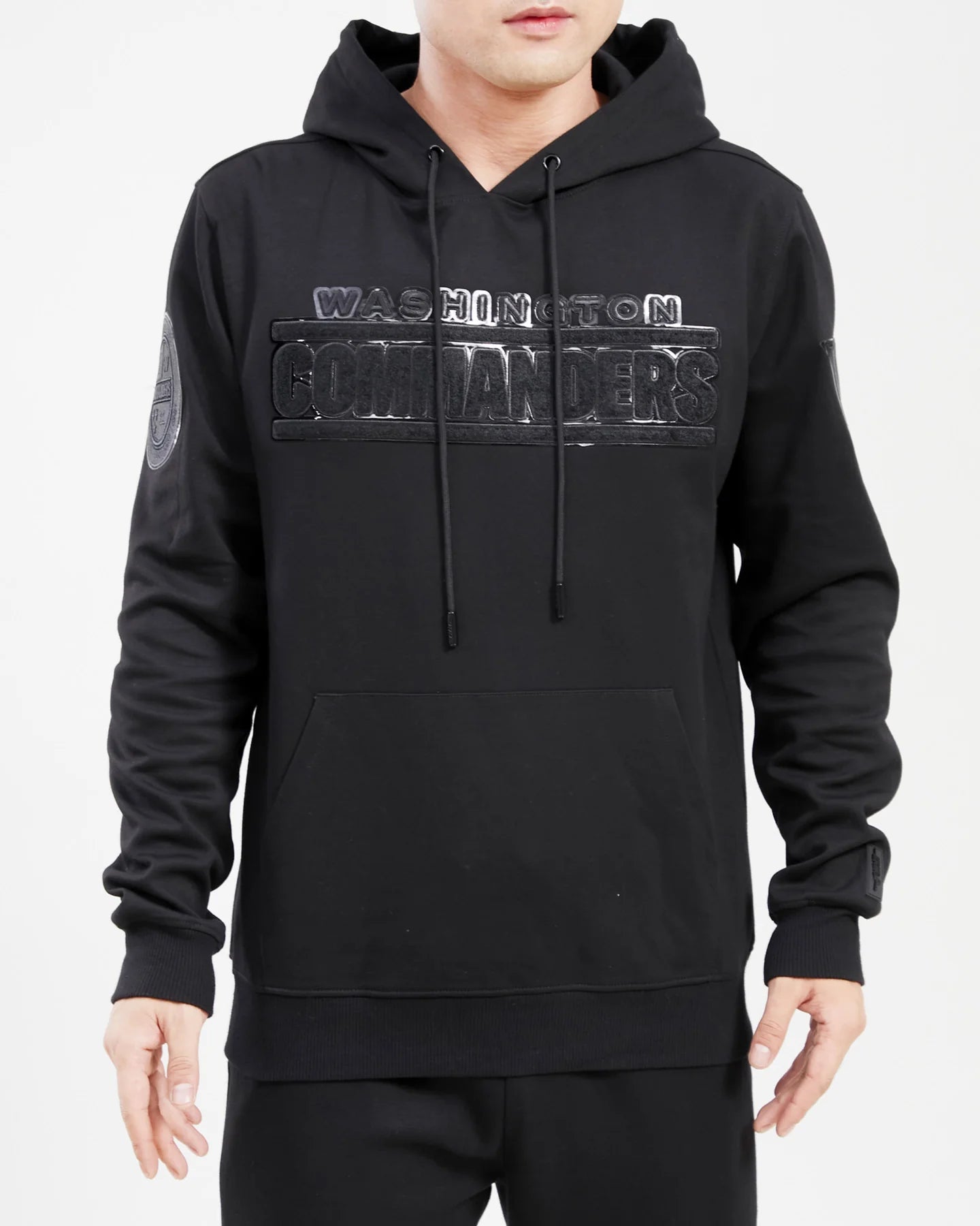 NFL WASHINGTON COMMANDERS TRIPLE BLACK MEN'S PULLOVER HOODIE