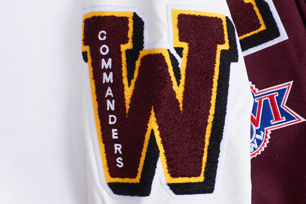 NFL WASHINGTON COMMANDERS MASHUP MEN'S RIB WOOL VARSITY JACKET