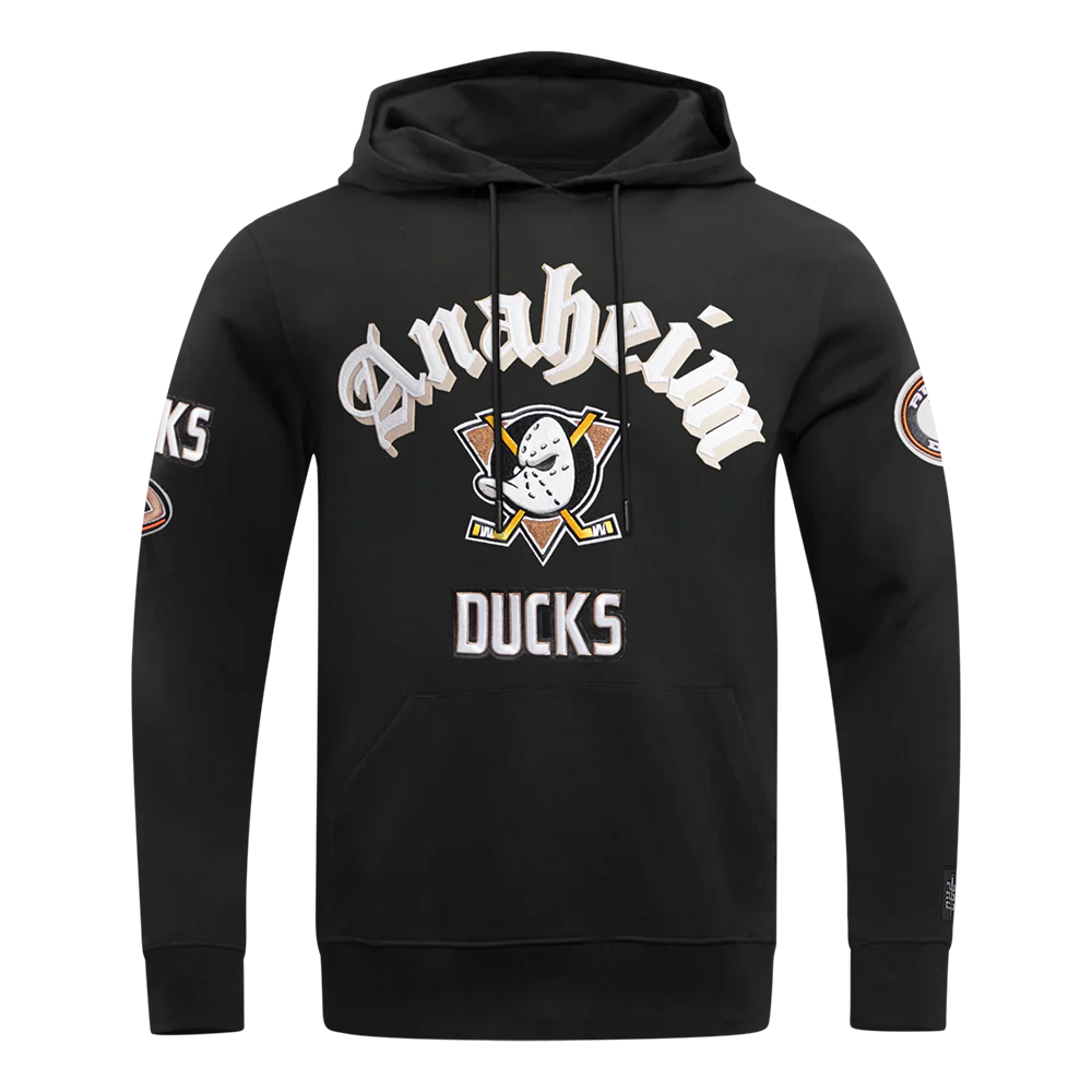 NHL ANAHEIM DUCKS OLD ENGLISH MEN'S PO HOODIE