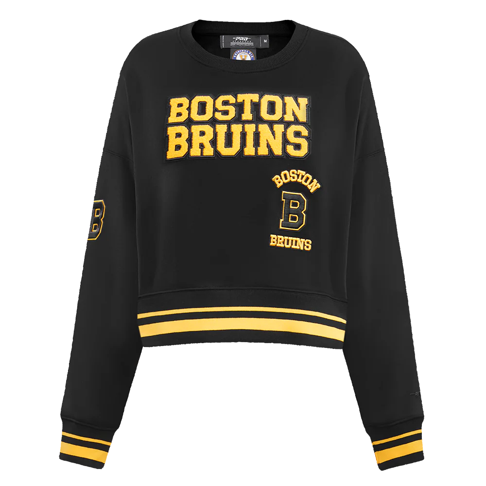 NHL BOSTON BRUINS RETRO CLASSIC WOMEN'S RIB CREWNECK