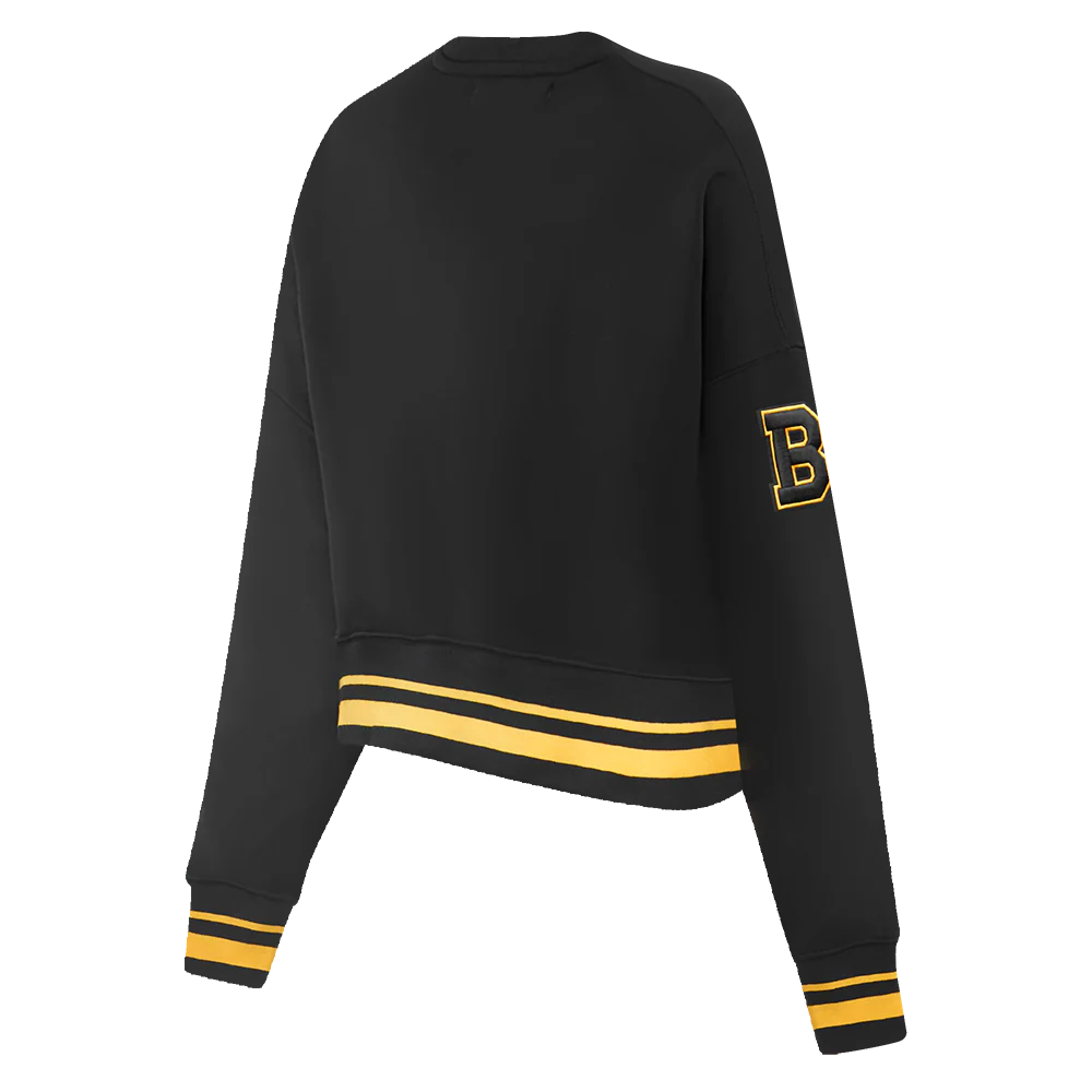 NHL BOSTON BRUINS RETRO CLASSIC WOMEN'S RIB CREWNECK