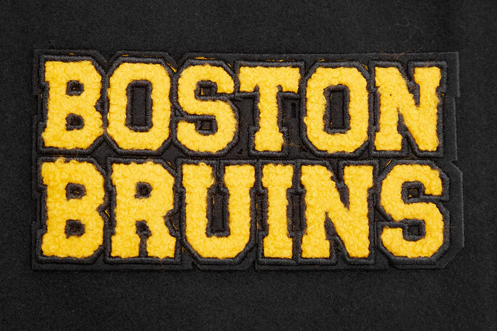 NHL BOSTON BRUINS RETRO CLASSIC WOMEN'S RIB WOOL VARSITY JACKET