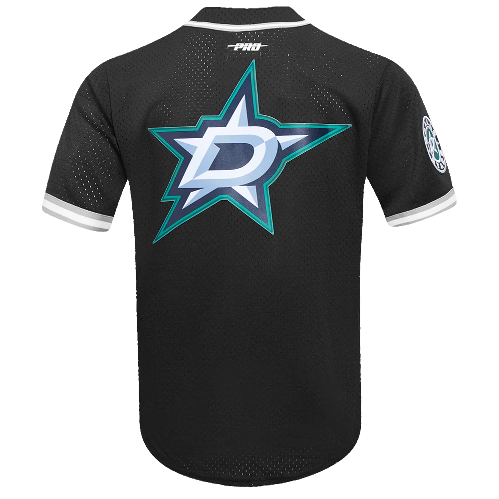 NHL DALLAS STARS SCRIPT TAIL MEN'S MESH BUTTON DOWN SHIRT