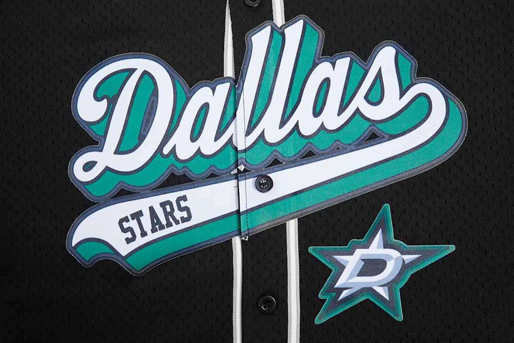 NHL DALLAS STARS SCRIPT TAIL MEN'S MESH BUTTON DOWN SHIRT