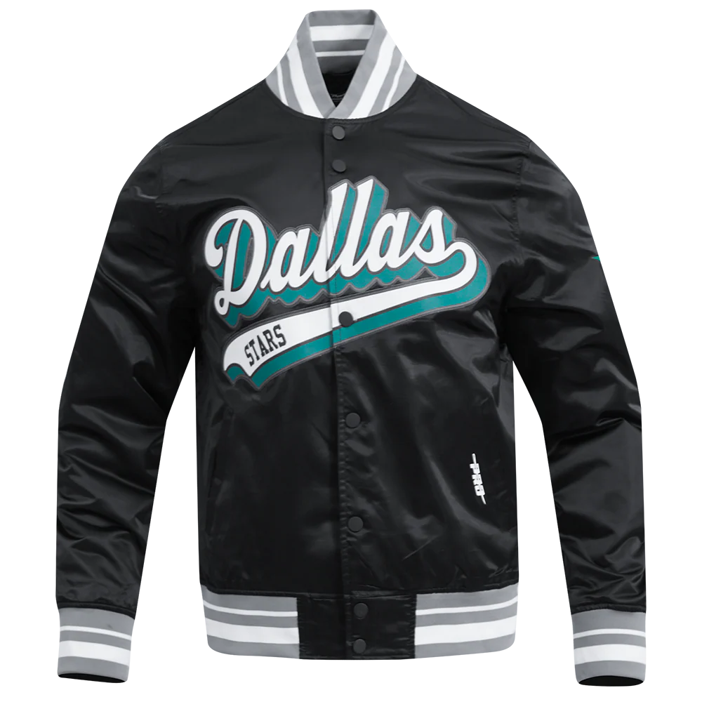 NHL DALLAS STARS SCRIPT TAIL MEN'S SATIN JACKET
