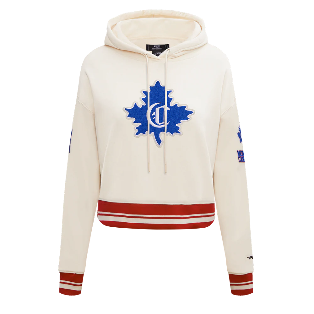 NHL MONTREAL CANADIENS RETRO CLASSIC WOMEN'S RIB CROPPED PULLOVER HOODIE