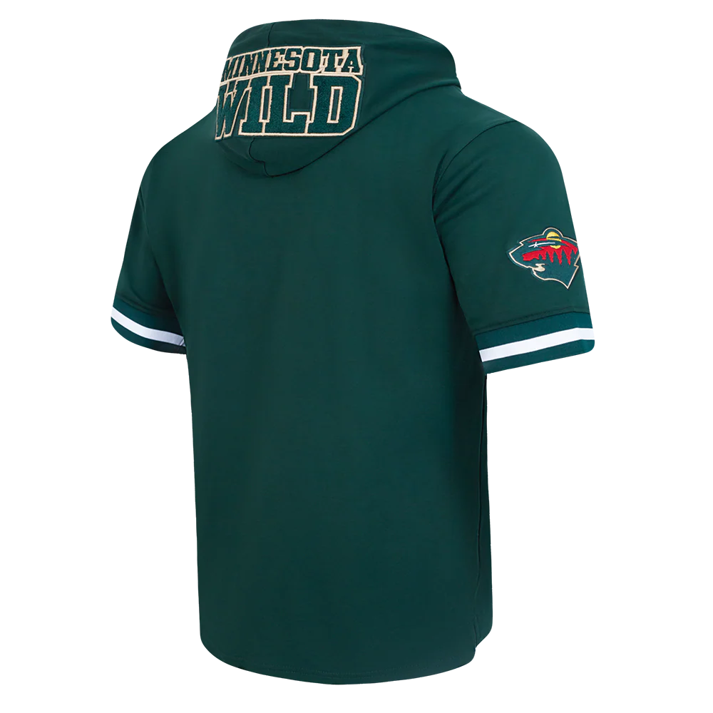 NHL MINNESOTA WILD CLASSIC MEN'S CHENILLE DK SS PO HOODIE