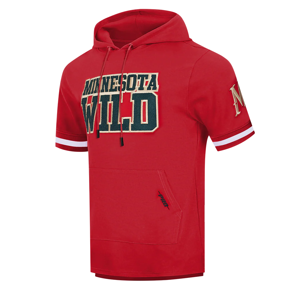 NHL MINNESOTA WILD CLASSIC MEN'S CHENILLE DK SS PO HOODIE