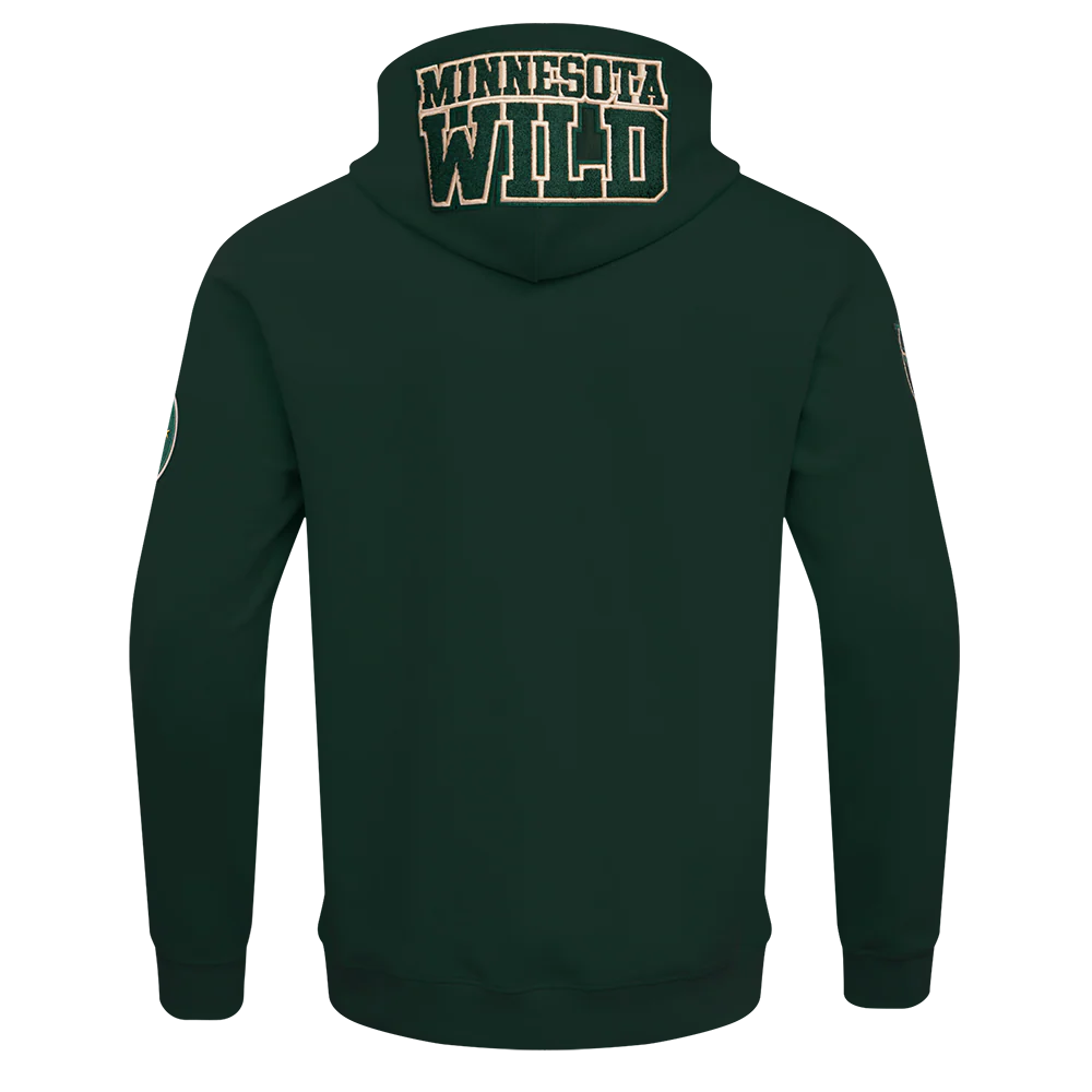 NHL MINNESOTA WILD CLASSIC CHENILLE MEN'S FULL ZIP PULLOVER HOODIE