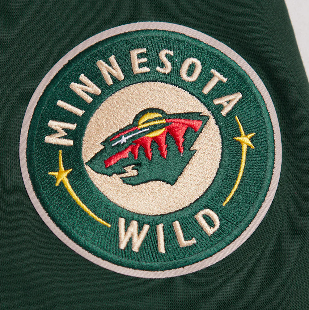 NHL MINNESOTA WILD CLASSIC CHENILLE MEN'S FULL ZIP PULLOVER HOODIE