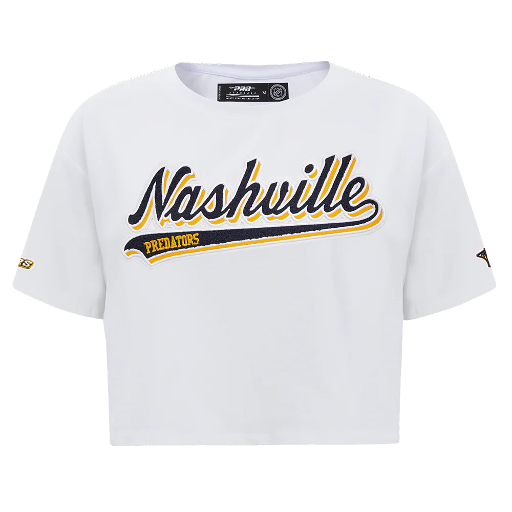NHL NASHVILLE PREDATORS SCRIPT TAIL WOMEN'S SJ BOXY TEE