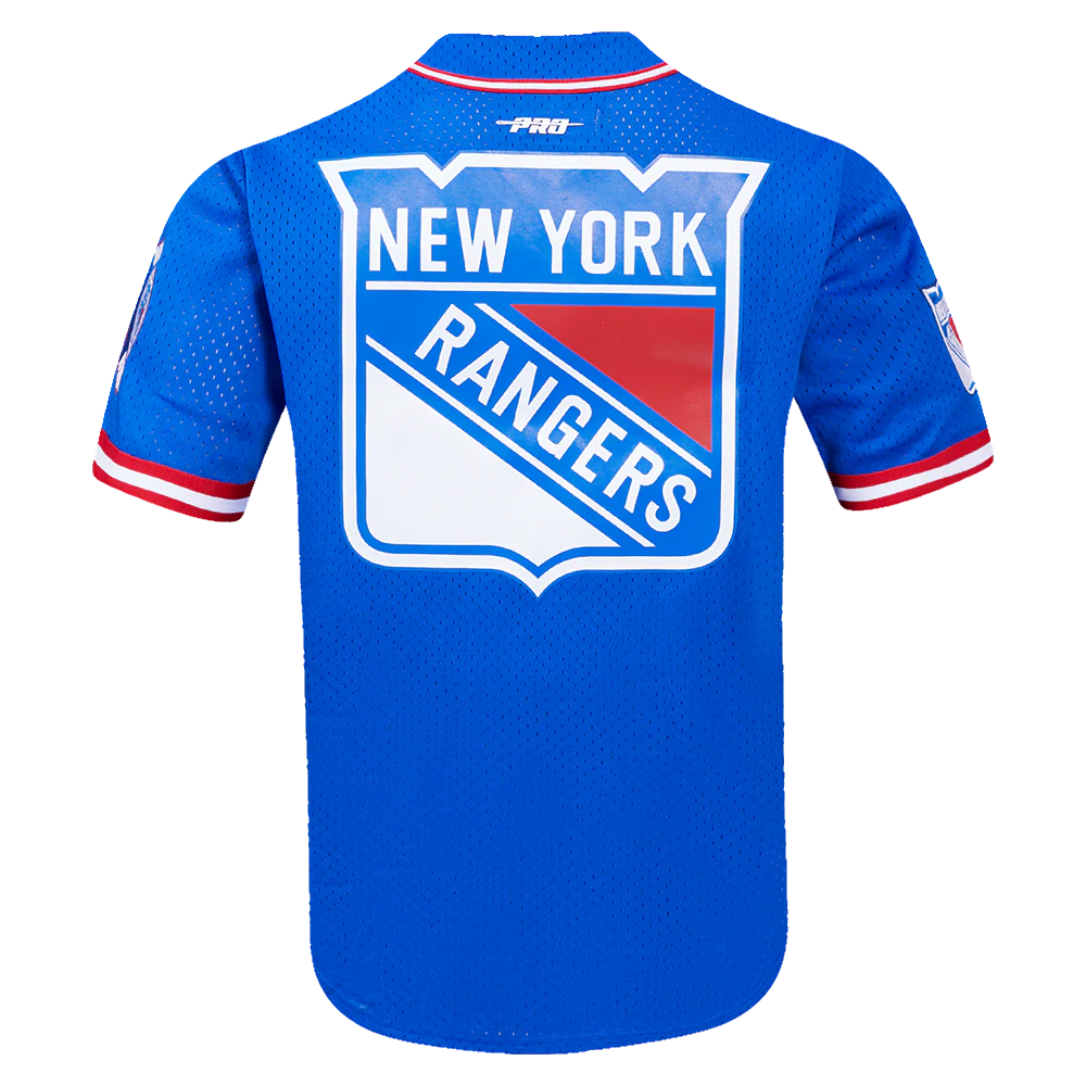 NHL NEW YORK RANGERS CLASSIC MEN'S MESH BUTTON DOWN JERSEY
