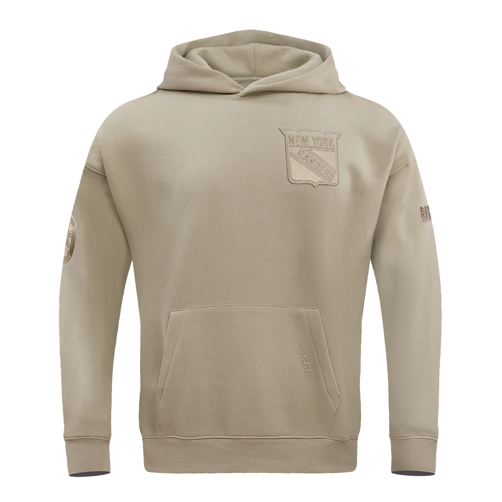NHL NEW YORK RANGERS NEUTRAL DROP SHOULDER FLEECE PULLOVER HOODIE
