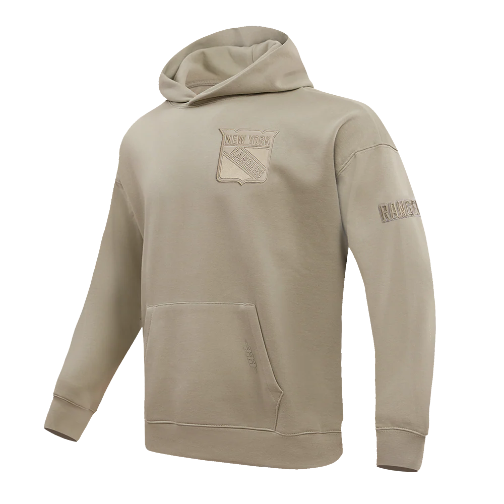 NHL NEW YORK RANGERS NEUTRAL DROP SHOULDER FLEECE PULLOVER HOODIE