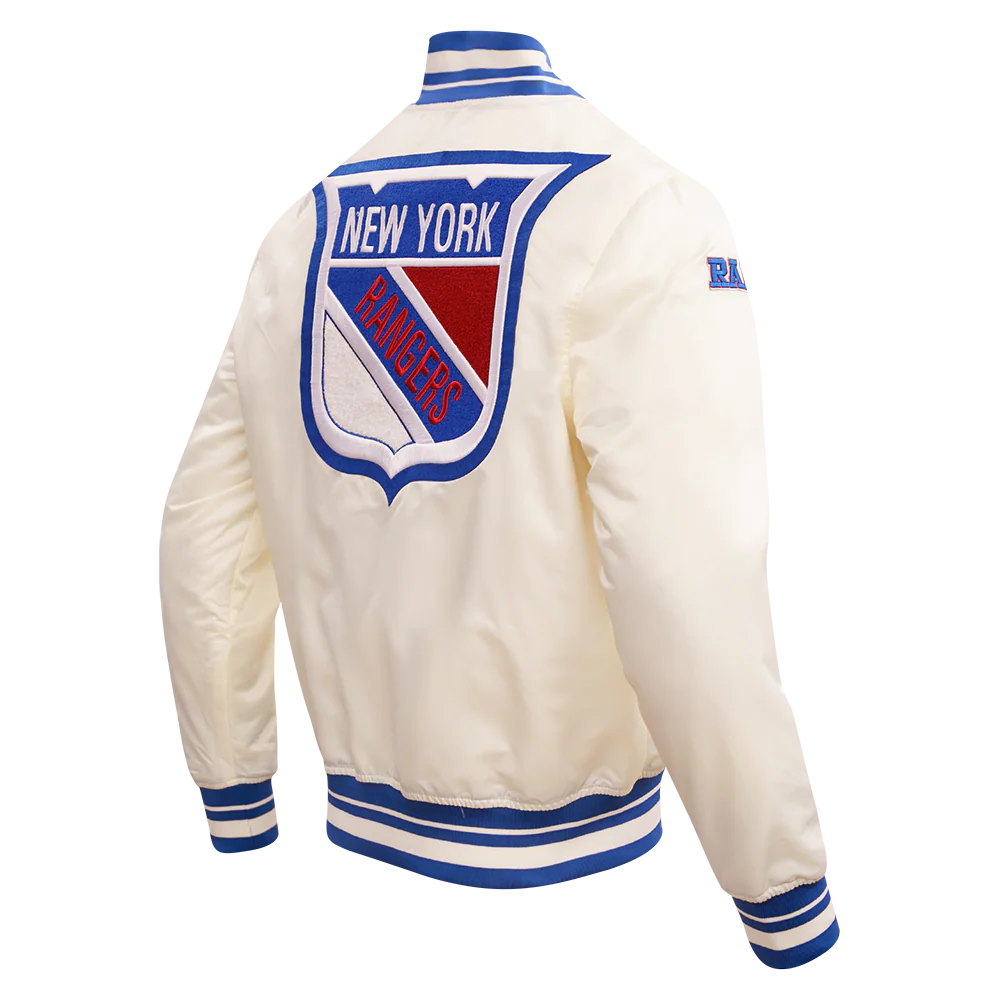 NHL NEW YORK RANGERS RETRO CLASSIC MEN'S RIB SATIN JACKET