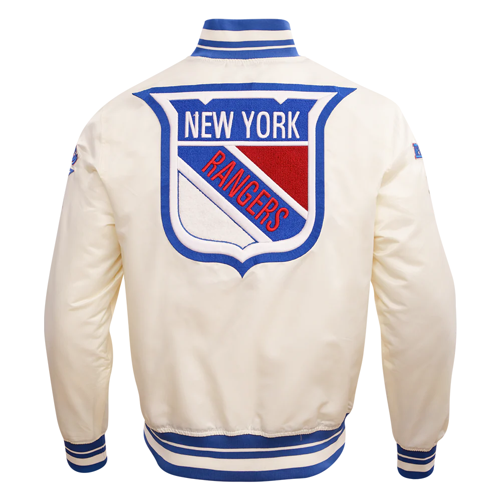 NHL NEW YORK RANGERS RETRO CLASSIC MEN'S RIB SATIN JACKET