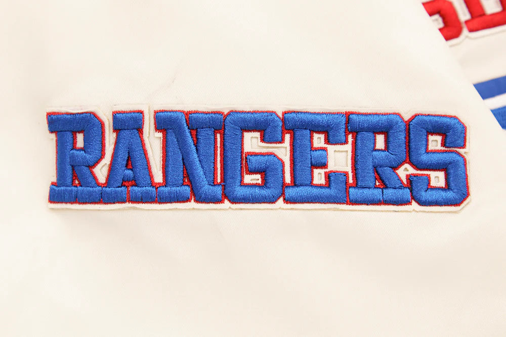 NHL NEW YORK RANGERS RETRO CLASSIC MEN'S RIB SATIN JACKET