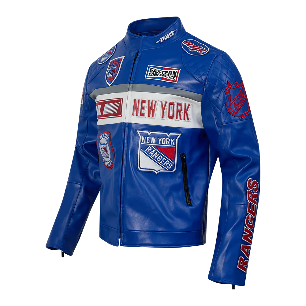 NHL NEW YORK RANGERS MEN'S MOTO JACKET