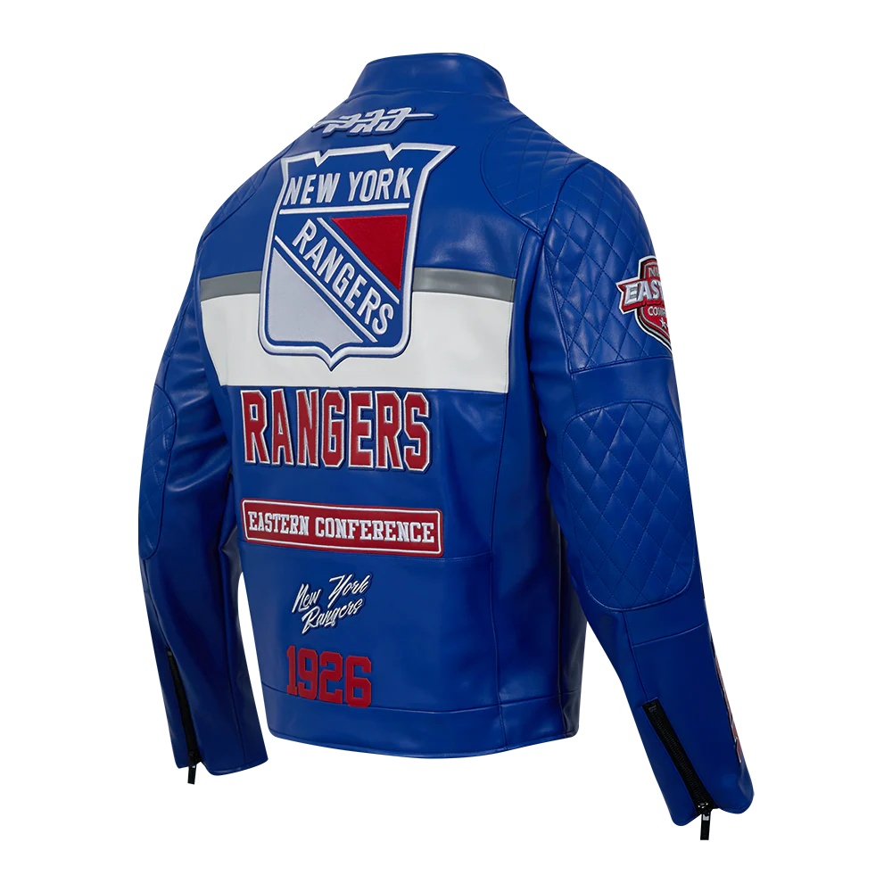 NHL NEW YORK RANGERS MEN'S MOTO JACKET