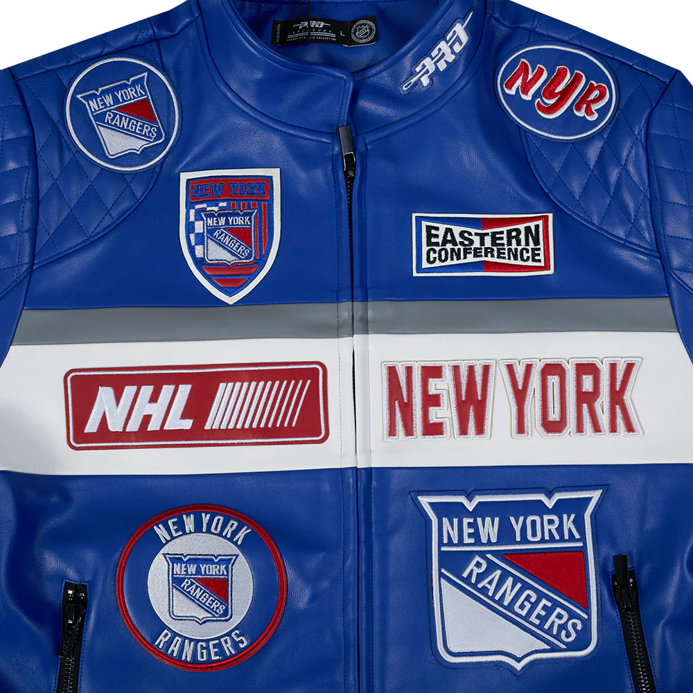NHL NEW YORK RANGERS MEN'S MOTO JACKET