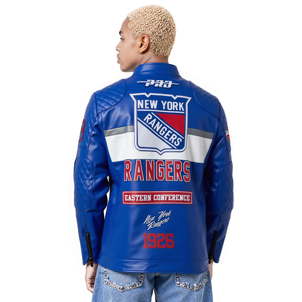 NHL NEW YORK RANGERS MEN'S MOTO JACKET