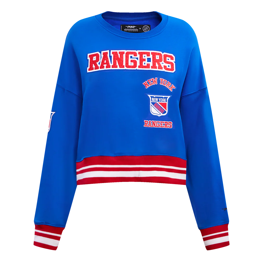 NHL NEW YORK RANGERS RETRO CLASSIC WOMEN'S RIB CREWNECK