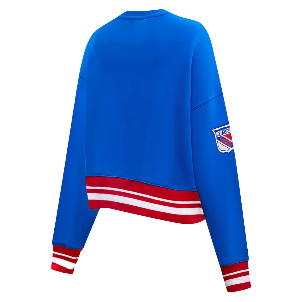 NHL NEW YORK RANGERS RETRO CLASSIC WOMEN'S RIB CREWNECK