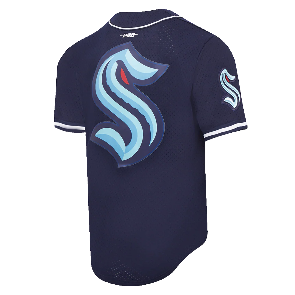 NHL SEATTLE KRAKEN CLASSIC MEN'S MESH BUTTON DOWN JERSEY