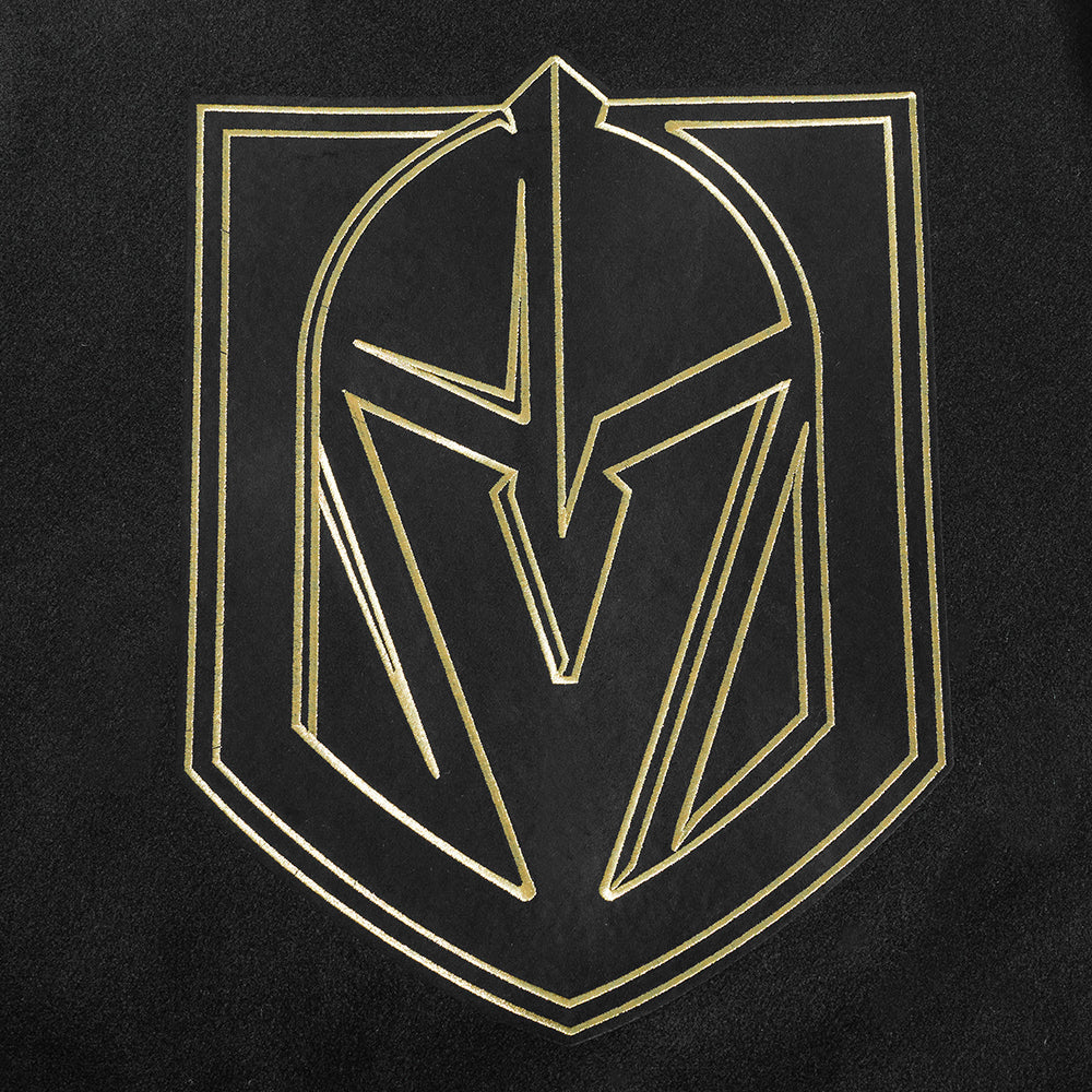 NHL VEGAS GOLDEN KNIGHTS BLACK & GOLD MEN'S WOOL VARSITY JACKET