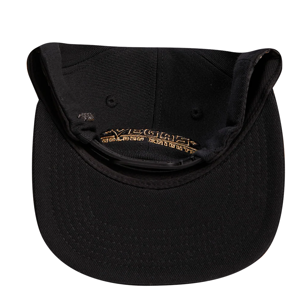 NHL VEGAS GOLDEN KNIGHTS BLACK & GOLD WOOL SNAPBACK HAT