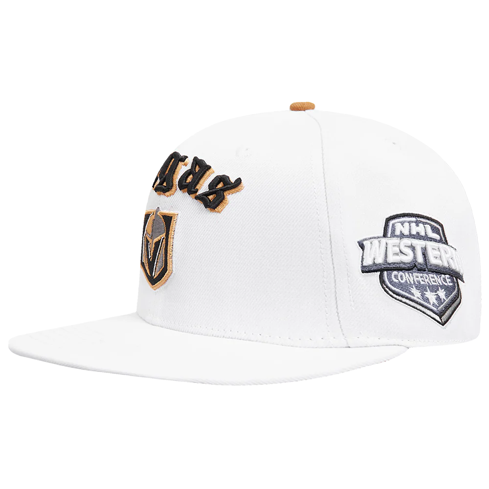 NHL VEGAS GOLDEN KNIGHTS OLD ENGLISH UNISEX 6 PANEL SNAPBACK HAT