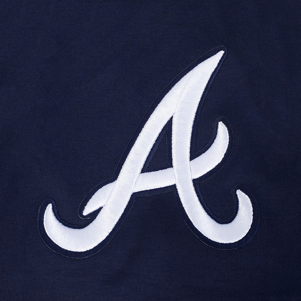 MLB ATLANTA BRAVES MATT OLSON #28 CLASSIC MEN'S SHORT SLEEVE PULLOVER HOODIE