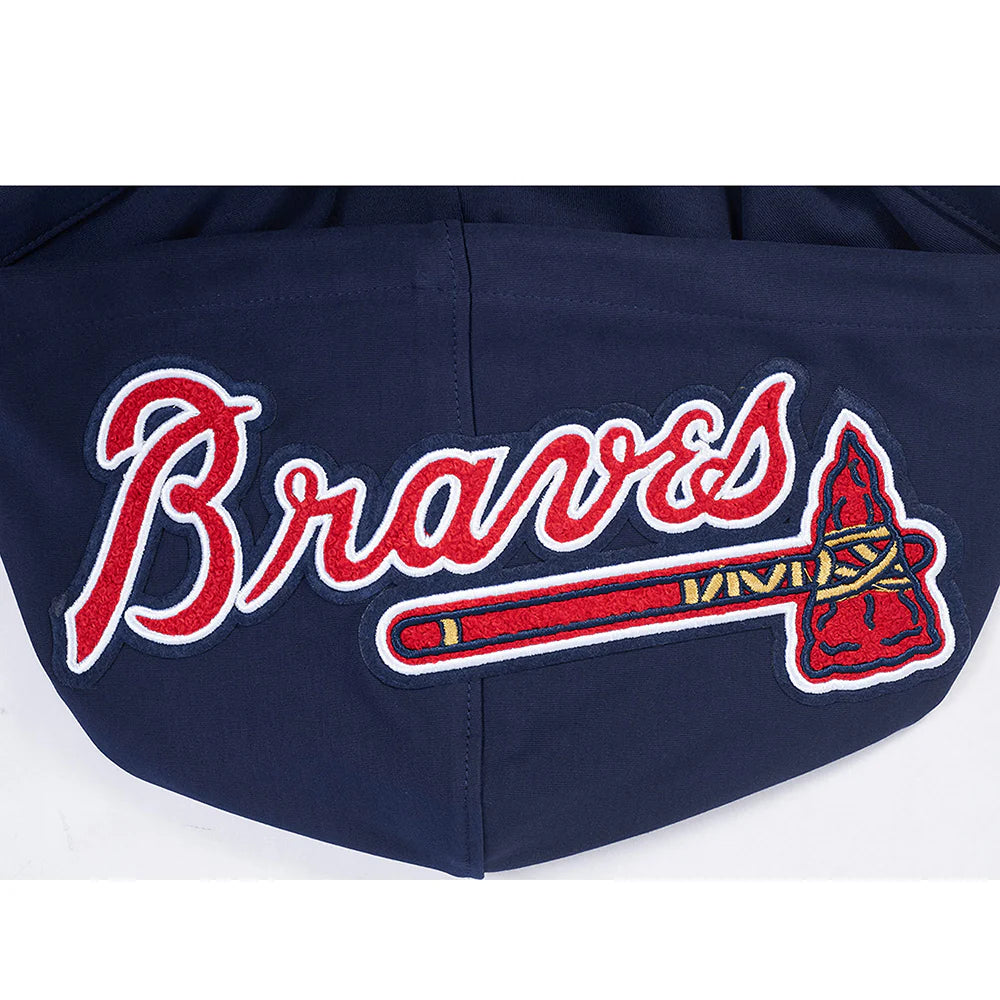 MLB ATLANTA BRAVES MATT OLSON #28 CLASSIC MEN'S SHORT SLEEVE PULLOVER HOODIE