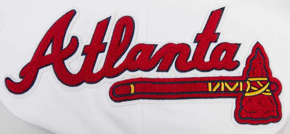 MLB ATLANTA BRAVES CLASSIC CHENILLE MEN'S FULL ZIP PULLOVER HOODIE